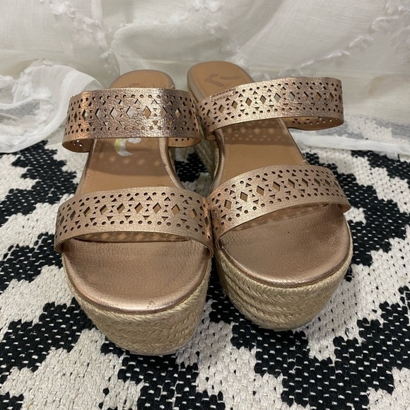 Report rose gold platform espadrilles size 9 - Picture 3 of 8